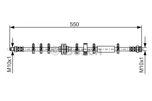 1 987 476 862 BOSCH Тормозной шланг (фото 1)