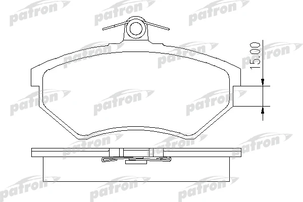 PBP413 PATRON Комплект тормозных колодок, дисковый тормоз (фото 3)