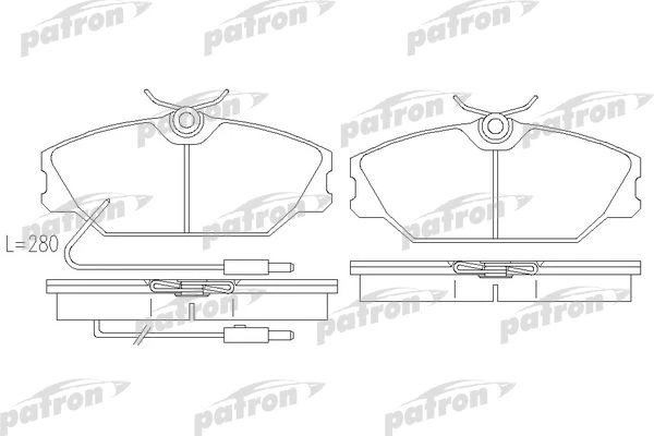 PBP406 PATRON Комплект тормозных колодок, дисковый тормоз (фото 2)