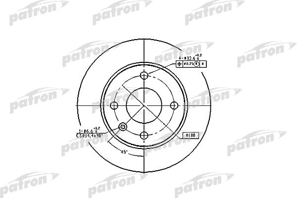 PBD1650 PATRON Тормозной диск (фото 3)