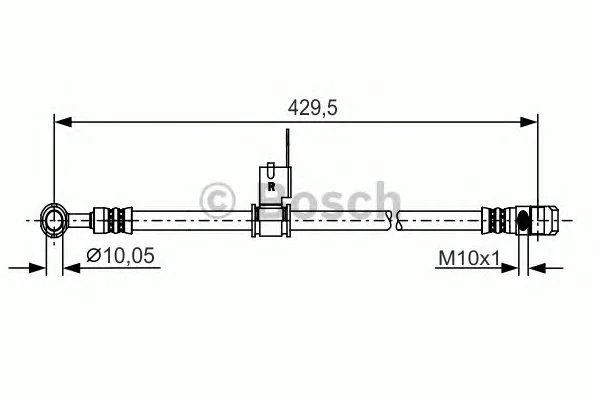 1 987 481 225 BOSCH Тормозной шланг (фото 1)