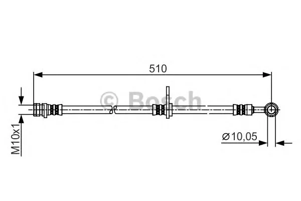 1 987 481 261 BOSCH Тормозной шланг (фото 1)