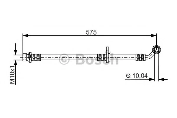 1 987 481 304 BOSCH Тормозной шланг (фото 1)