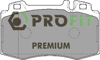 5005-1426 PROFIT Комплект тормозных колодок, дисковый тормоз (фото 2)