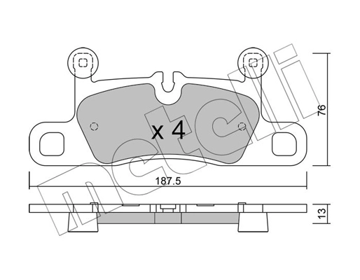 22-1315-0 METELLI Комплект тормозных колодок, дисковый тормоз (фото 1)