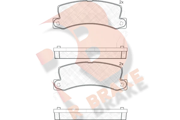 RB0734 R BRAKE Комплект тормозных колодок, дисковый тормоз (фото 2)