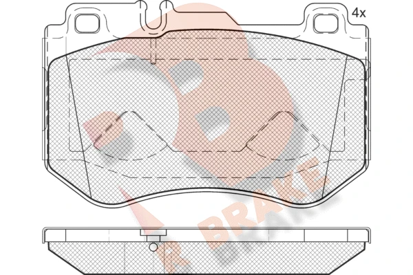 RB2197 R BRAKE Комплект тормозных колодок, дисковый тормоз (фото 2)