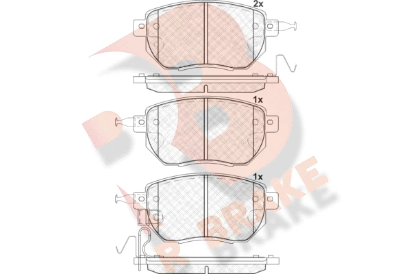 RB1696 R BRAKE Комплект тормозных колодок, дисковый тормоз (фото 1)