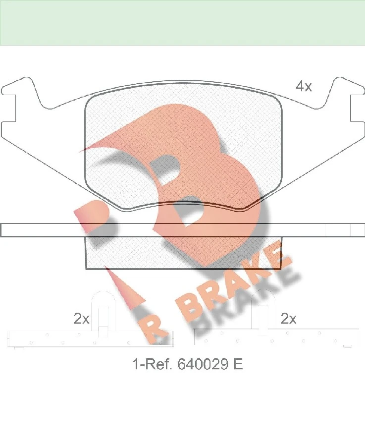 RB0461 R BRAKE Комплект тормозных колодок, дисковый тормоз (фото 2)