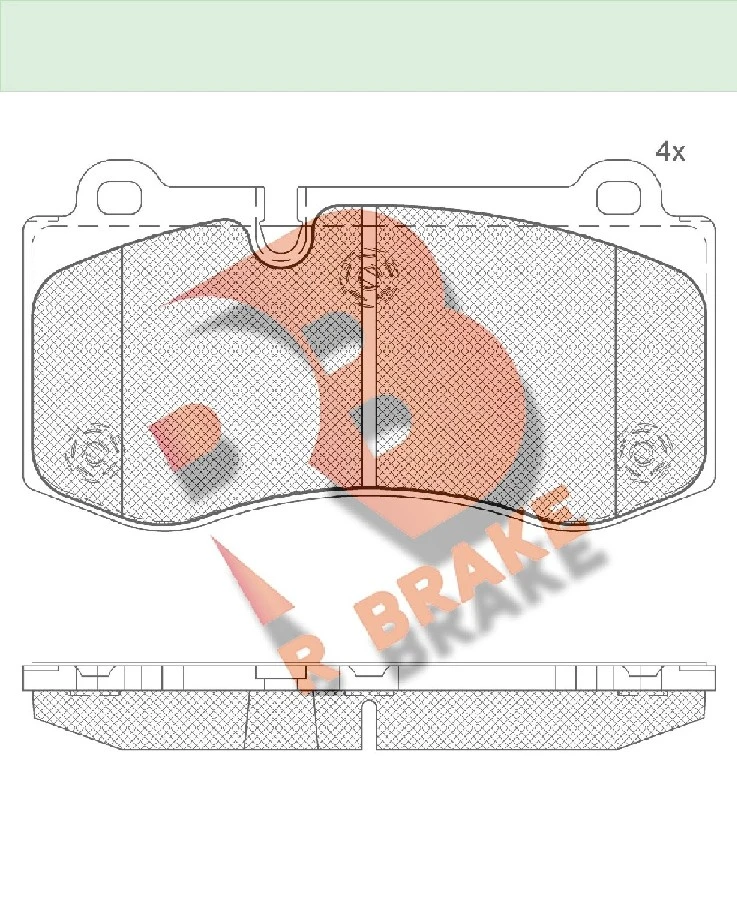 RB1796-071 R BRAKE Комплект тормозных колодок, дисковый тормоз (фото 2)