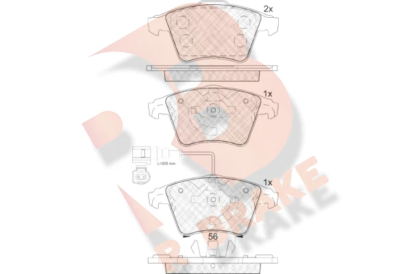 RB1779 R BRAKE Комплект тормозных колодок, дисковый тормоз (фото 1)