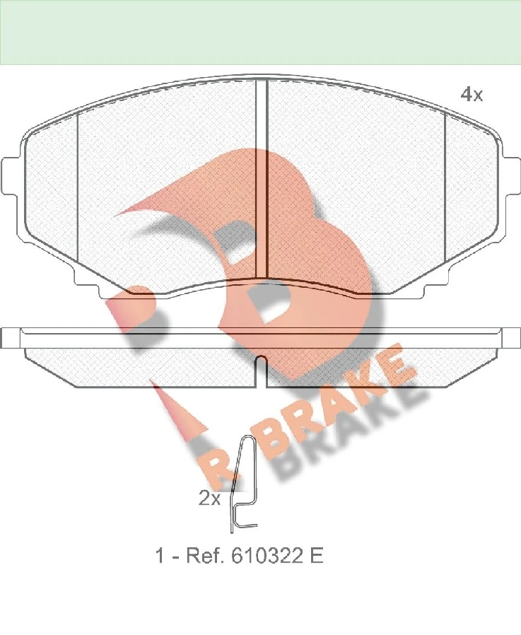 RB1345 R BRAKE Комплект тормозных колодок, дисковый тормоз (фото 2)