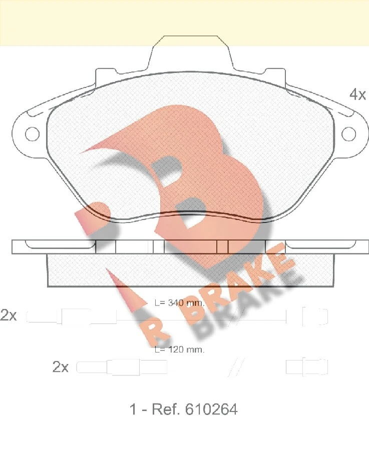 RB0786 R BRAKE Комплект тормозных колодок, дисковый тормоз (фото 1)