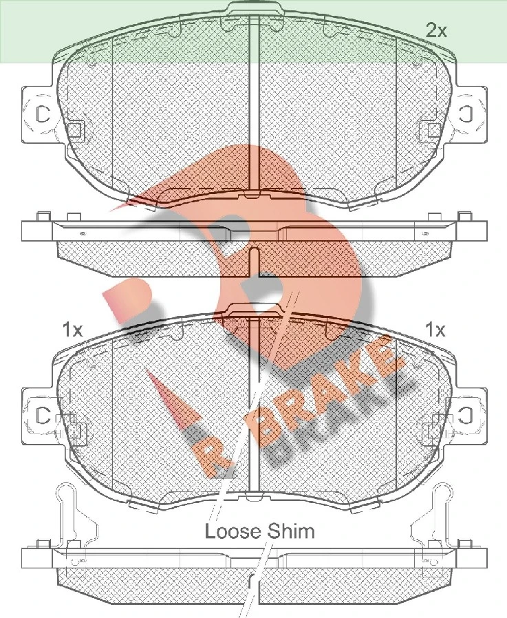 RB2203 R BRAKE Комплект тормозных колодок, дисковый тормоз (фото 2)