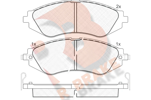 RB1263 R BRAKE Комплект тормозных колодок, дисковый тормоз (фото 1)