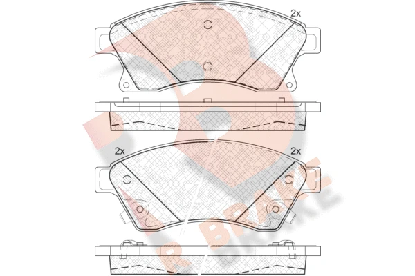 RB1942 R BRAKE Комплект тормозных колодок, дисковый тормоз (фото 2)