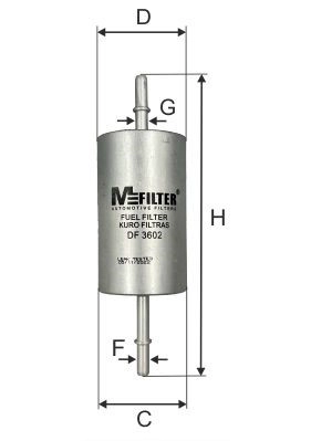 DF 3602 MFILTER Топливный фильтр (фото 1)