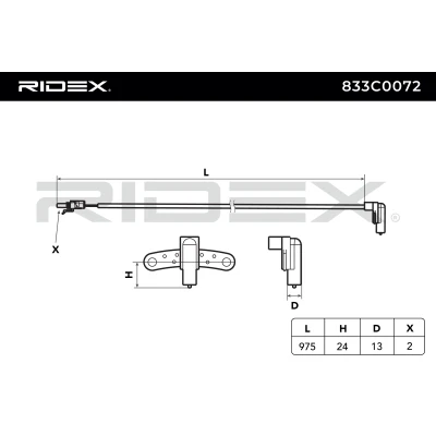 833C0072 RIDEX Датчик импульсов (фото 3)