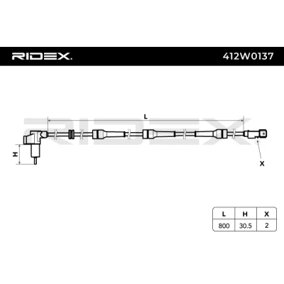 412W0137 RIDEX Датчик, частота вращения колеса (фото 9)