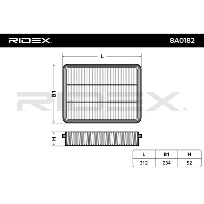 8A0182 RIDEX Воздушный фильтр (фото 3)