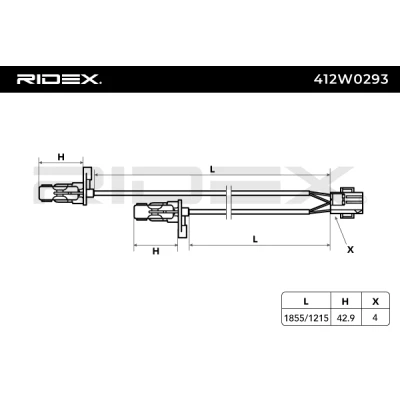 412W0293 RIDEX Датчик, частота вращения колеса (фото 10)