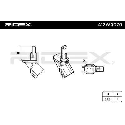 412W0070 RIDEX Датчик, частота вращения колеса (фото 10)