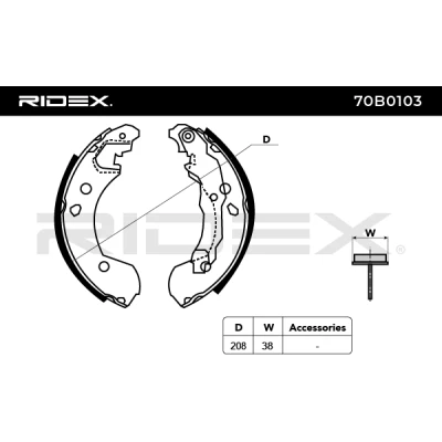 70B0103 RIDEX Комплект тормозных колодок (фото 5)