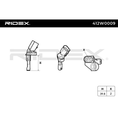 412W0009 RIDEX Датчик, частота вращения колеса (фото 4)