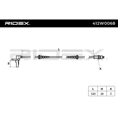 412W0068 RIDEX Датчик, частота вращения колеса (фото 6)