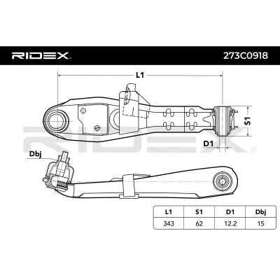 273C0918 RIDEX Рычаг независимой подвески колеса, подвеска колеса (фото 8)