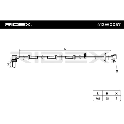 412W0057 RIDEX Датчик, частота вращения колеса (фото 6)