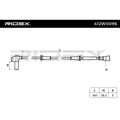 412W0096 RIDEX Датчик, частота вращения колеса (фото 4)