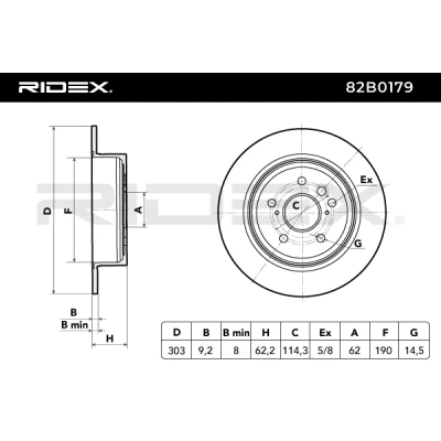 82B0179 RIDEX Тормозной диск (фото 14)