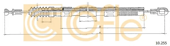 10.255 COFLE Трос (тросик) сцепления (фото 1)