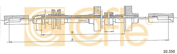 10.350 COFLE Трос (тросик) сцепления (фото 1)