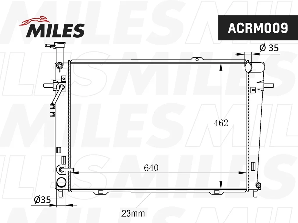 ACRM009 MILES Радиатор, охлаждение двигателя (фото 1)