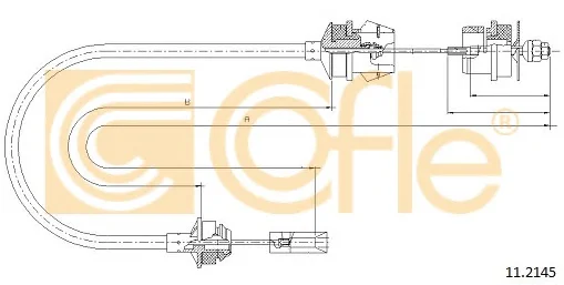 11.2145 COFLE Трос (тросик) сцепления (фото 1)