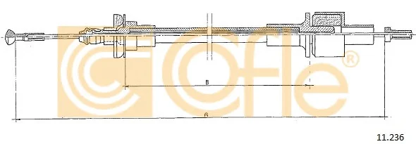 11.236 COFLE Трос (тросик) сцепления (фото 1)