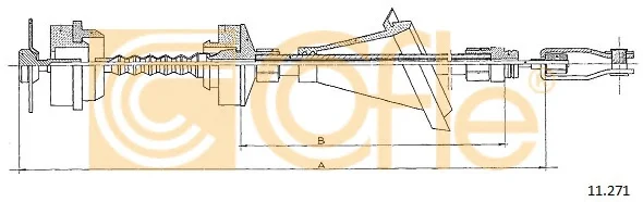 11.271 COFLE Трос (тросик) сцепления (фото 1)