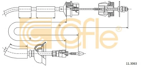 11.3063 COFLE Трос (тросик) сцепления (фото 1)