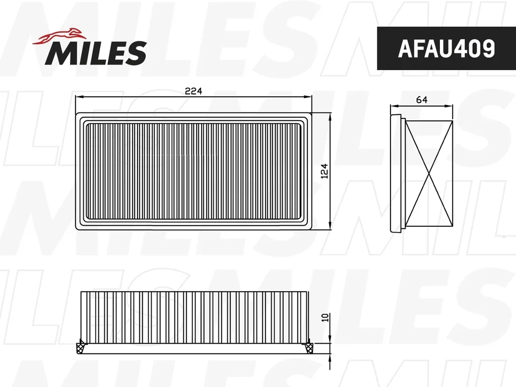 AFAU409 MILES Воздушный фильтр (фото 1)