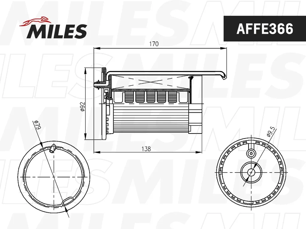 AFFE366 MILES Топливный фильтр (фото 2)