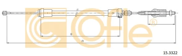 15.3322 COFLE Трос (тросик) сцепления (фото 1)