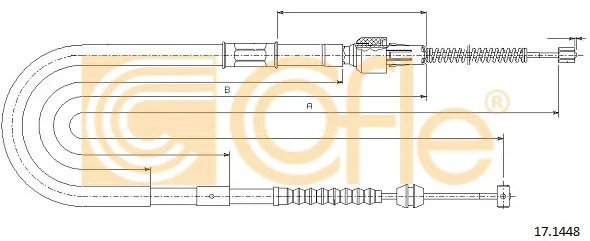 17.1448 COFLE Трос (тросик) ручника (фото 1)