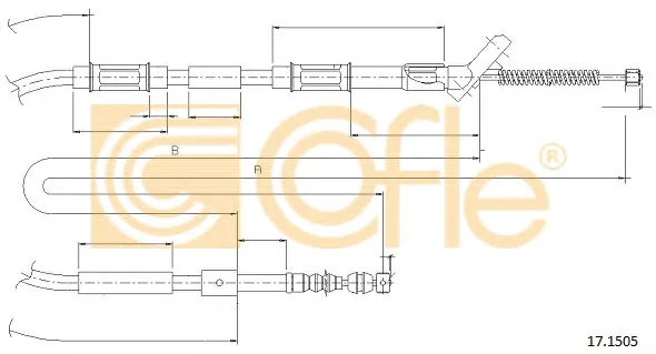 17.1505 COFLE Трос (тросик) ручника (фото 1)