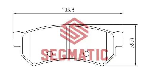 SGBP2598 SEGMATIC Колодка торм диск зад chevrolet lacetti 1.6 2005-, chevrolet lacetti 1.4 2005-, daewoo gent (фото 1)