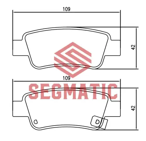 SGBP2611 SEGMATIC Колодка торм диск зад honda cr-v 2.0 2007-, honda cr-v 2.4 2009-, honda cr-v 2.4 2007- (фото 1)