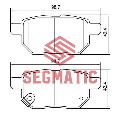 SGBP2579 SEGMATIC Колодка торм диск зад toyota corolla 1.6 2007-, toyota corolla 1.6 2007-2012, toyota auris (фото 1)