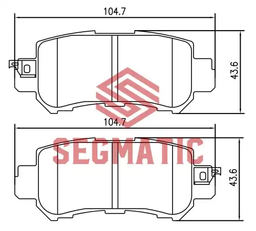 SGBP2600 SEGMATIC Колодка торм диск зад mazda cx-5 2.0 2012-, mazda cx-5 2.5 2015-, mazda cx-5 2.5 2013- (фото 1)