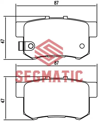 SGBP2575 SEGMATIC Колодка торм диск зад honda civic 1.8 2005-2012, suzuki sx4 1.6 2009-, suzuki sx4 1.6 2007- (фото 1)